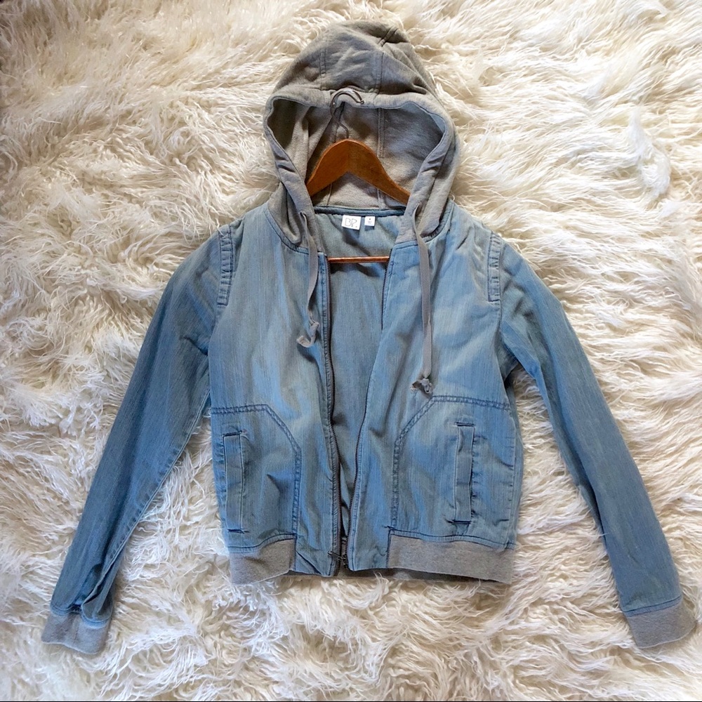 BP Nordstrom Denim Style Hooded Jacket